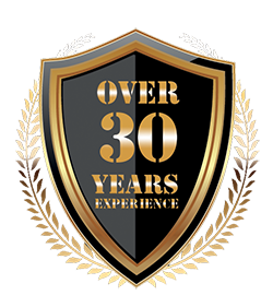 Over 30 Years Experience gold badge